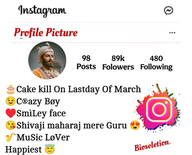 Shivaji Maharaj Bio For Instagram