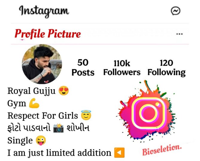 Instagram Bio In Gujarati