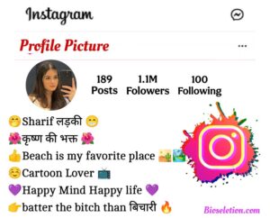 Stylish Bio For Instagram For Girls