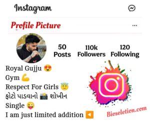 Instagram Bio In Gujarati 