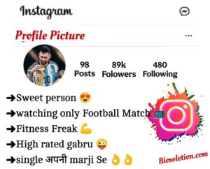 Football Player Instagram Bio