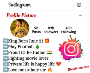 Football Instagram Bio Ideas