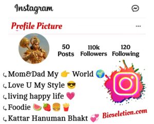 Jay Hanuman Ji Instagram Bio 