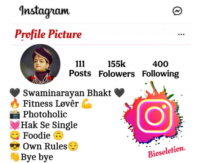 Swaminarayan Bio For Instagram
