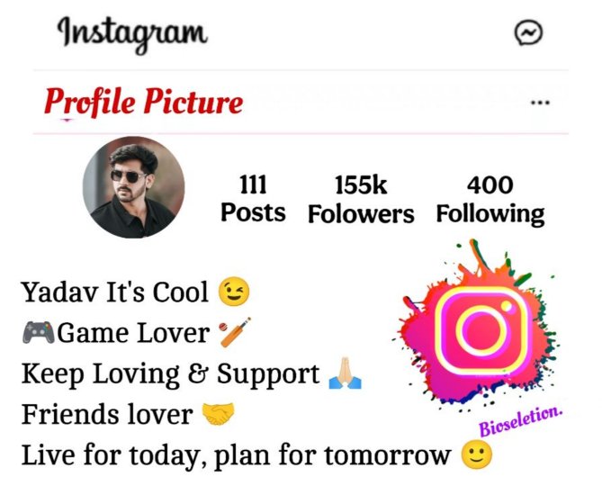 Yadav Bio For Instagram